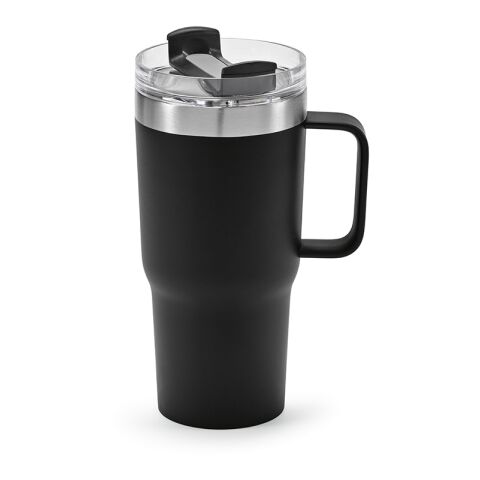 Neman Mug rSS 580ml. Double wall and Rotating Lid Solid black | No Branding | not available | not available | not available
