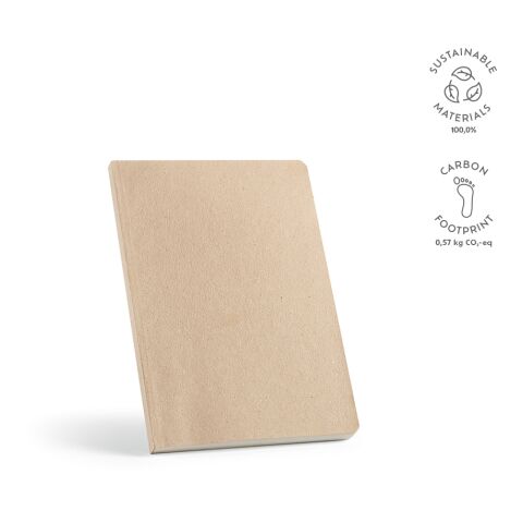 Joyce Notebook A5 Banana Fibre 80 gsm  Light brown | Without Branding | A5