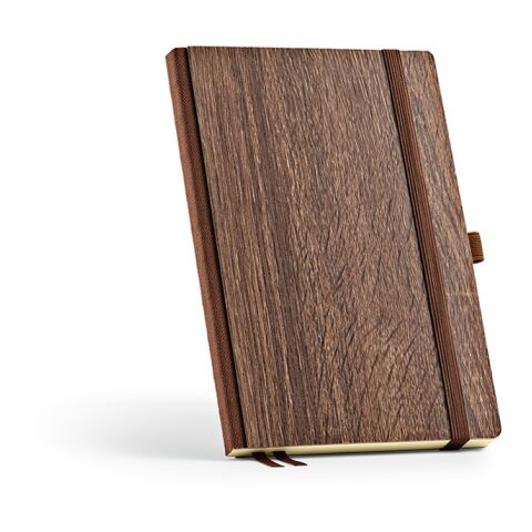 Steinbeck A5 Notebook Woodgrain cover. 70gsm FSC 196 pages Dark brown | No Branding | not available | not available | not available