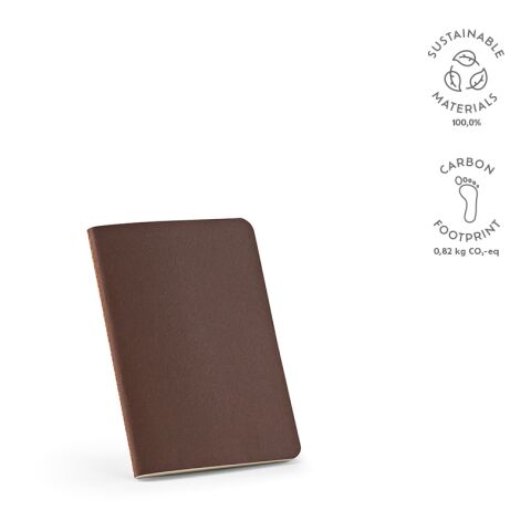 Bronte A6 Notebook Recycled Paper 70 gsm brown | Without Branding