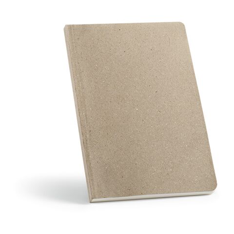 Poe A5 Notebook Flax cover. 80gsm recycled 196 pages Light grey | No Branding | not available | not available | not available