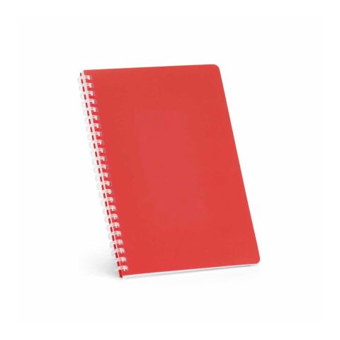 Horace A5 Soft Cover rPP Spiral Notebook. 70gsm FSC® 160 pages clear red