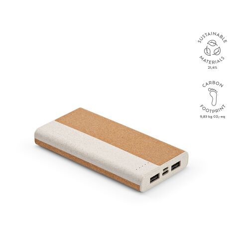 Archimedes Powerbank Cork Battery 10 000 mAh  Beige | Without Branding | 10 000 mAh