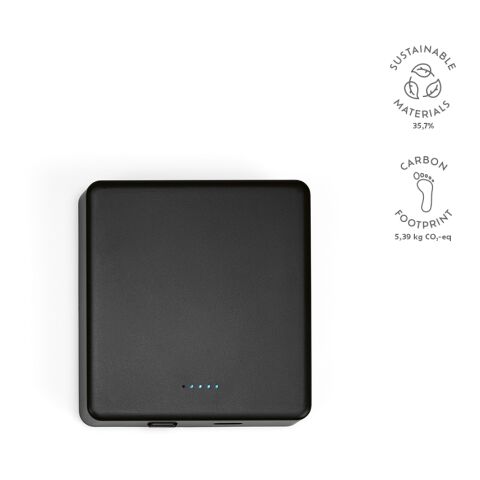 Mendel Powerbank Recycled ABS Battery 5 000 mAh  Black | Without Branding | 5 000 mAh