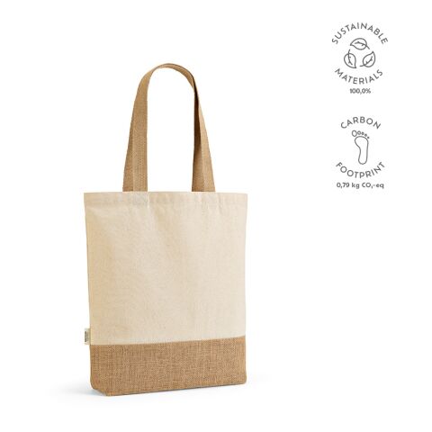 Puncak Shopping Bag Recycled Cotton 180 gsm  Beige | Without Branding