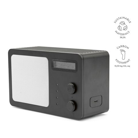 Soundview Speaker Recycled ABS 3 600 mAh  Black | Without Branding | 3 600 mAh