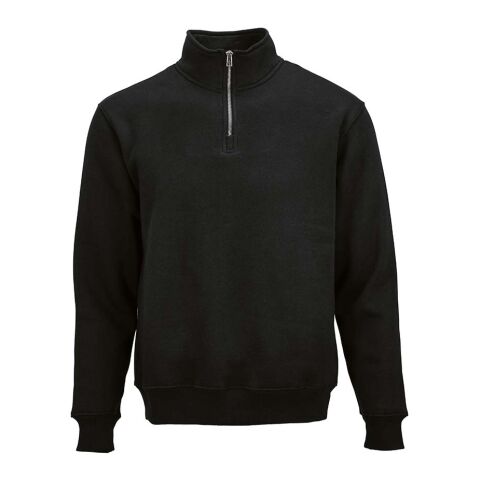 Malibu 1/4 zipper sweatshirt. Org. cotton, rCotton and rPET. Made in PT Black | No Branding | not available | not available | not available