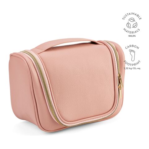 Shanghai Toiletry Bag recycled Leather Pink | Without Branding
