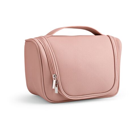 Shanghai Hanging Toiletry Bag 5L rPU with handle and hook Pink | No Branding | not available | not available | not available