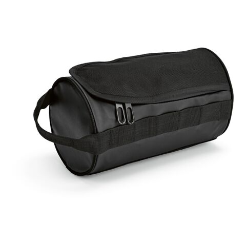 Riga Toiletry Bag 5.7L rPET. Barrel shaped with carry handle Black | No Branding | not available | not available | not available