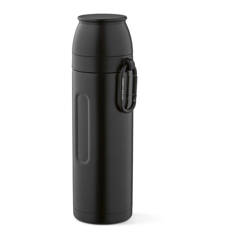 Loire Thermos rSS 810ml. 2 Cups and Carabiner  Solid black | No Branding | not available | not available | not available