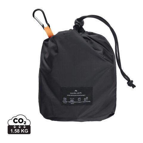 Nordic Drift GRS water-repellent picnic blanket black