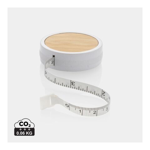 RCS recycled plastic &amp; bamboo tailor tape white-brown | No Branding | not available | not available