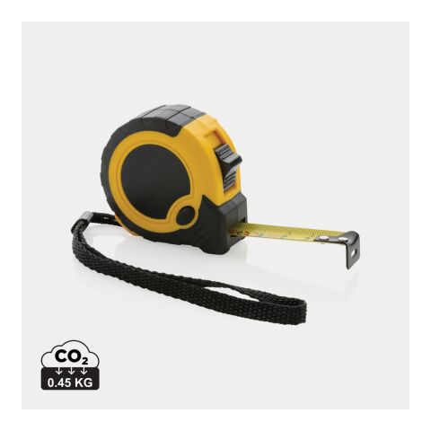 3M/16 mm measuring tape with stop button, RCS-recycled plastic yellow-black | No Branding | not available | not available