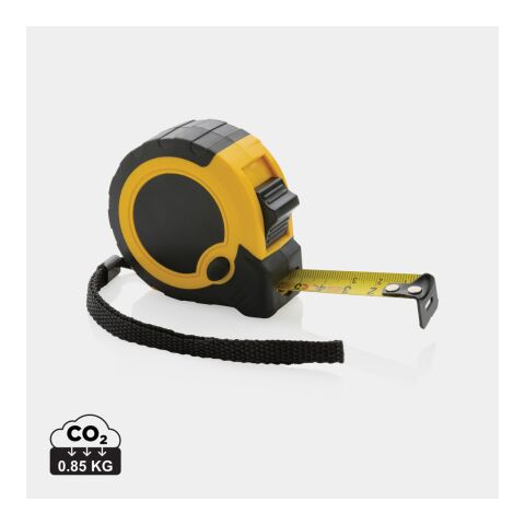 5M/19 mm measuring tape with stop button, RCS-recycled plastic