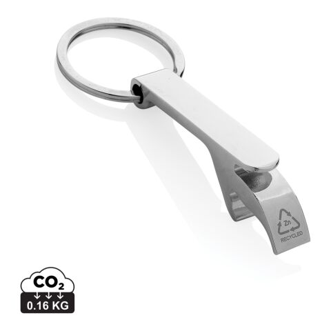 RCS recycled zinc alloy bottle opener keychain