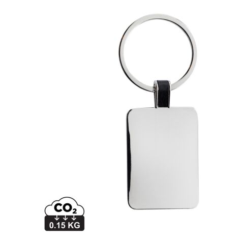 RCS recycled zinc alloy rectangle keyring silver | No Branding | not available | not available