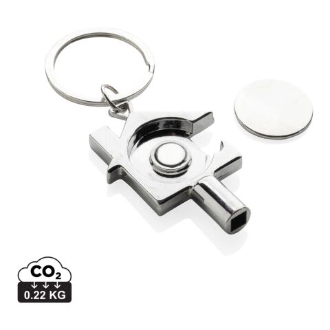 RCS recycled zinc alloy 3 in 1 keychain