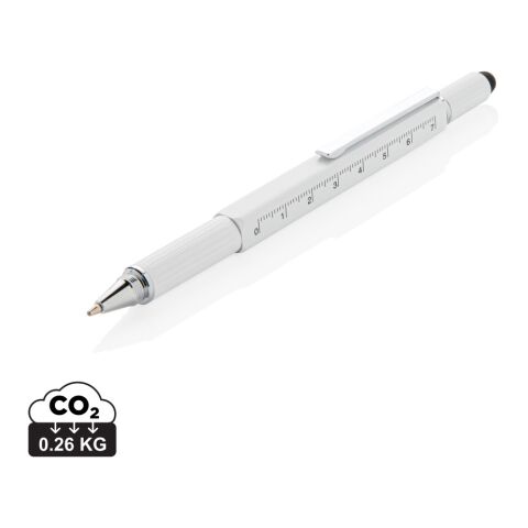 5-in-1 aluminium toolpen white