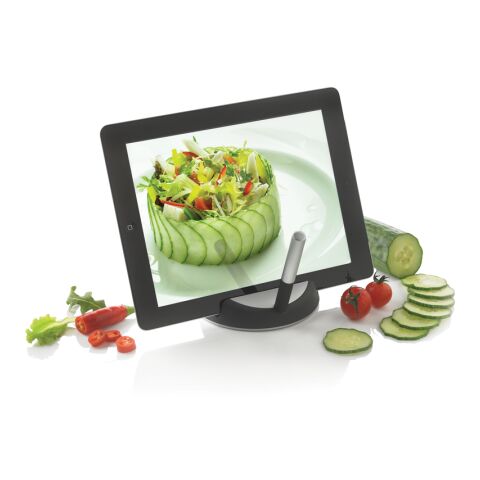Chef tablet stand with Touch Pen black-silver | No Branding | not available | not available
