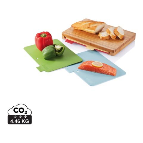 Cutting board with 4pcs hygienic boards brown | No Branding | not available | not available