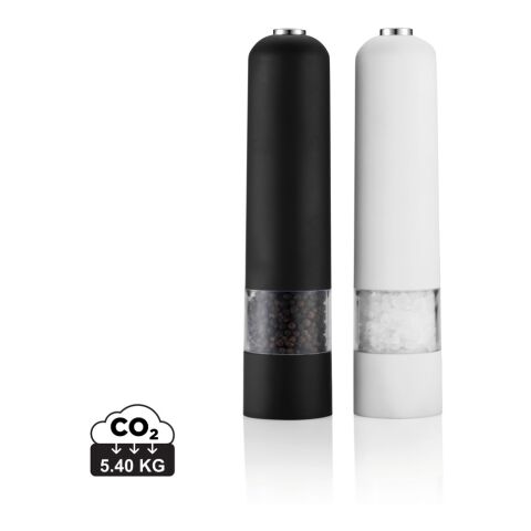 Electric pepper and salt mill set White-Solid black | No Branding | not available | not available