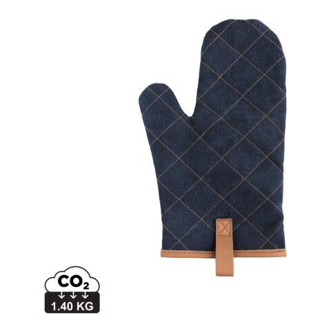 Deluxe canvas oven mitt blue | No Branding | not available | not available