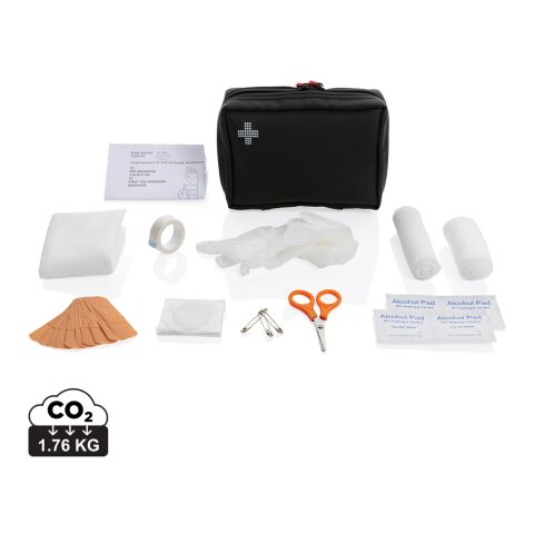 RCS recycled nubuck PU pouch  first aid set black | No Branding | not available | not available