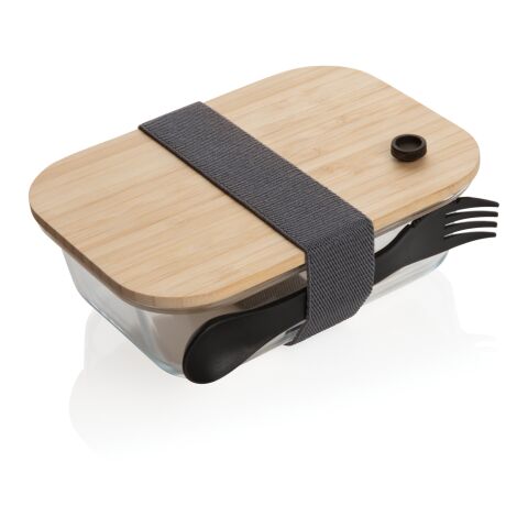 Glass lunchbox with bamboo lid