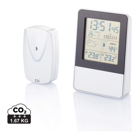 Indoor/outdoor weather station silver-black | No Branding | not available | not available