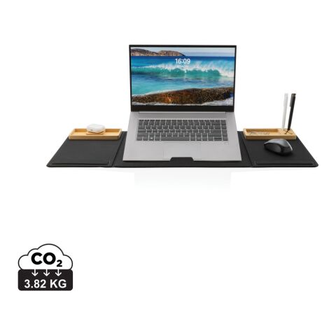 Impact AWARE RPET Foldable desk organizer with laptop stand black | No Branding | not available | not available