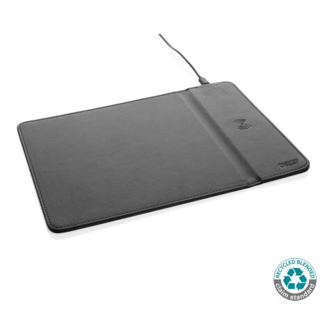 Swiss Peak RCS recycled PU 10W wireless charging mousepad