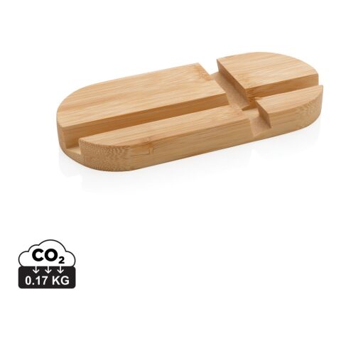 Bamboo tablet and phone holder