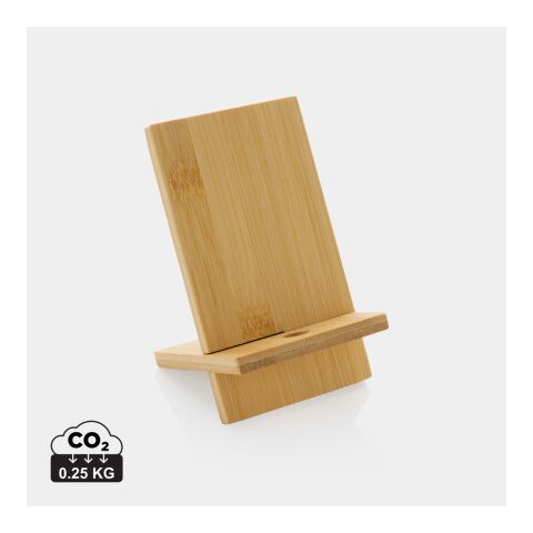 FSC® bamboo phone stand in FSC® kraft box brown | No Branding | not available | not available