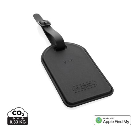 Globetrack RCSrPolyester luggage tag with worldwide locating black | No Branding | not available | not available