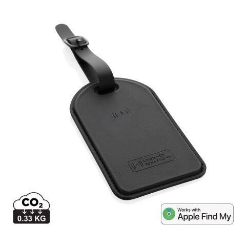 Globetrack RCSrPolyester luggage tag with worldwide locating black | No Branding | not available | not available