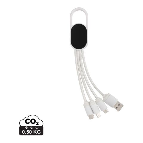 4-in-1 cable with carabiner clip