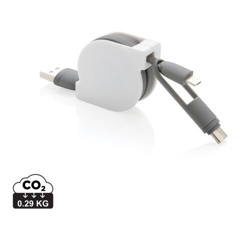3-in-1 retractable cable grey | No Branding | not available | not available