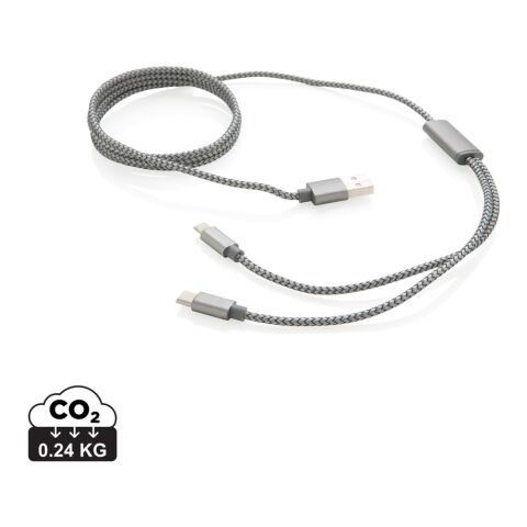 3-in-1 braided cable grey | No Branding | not available | not available