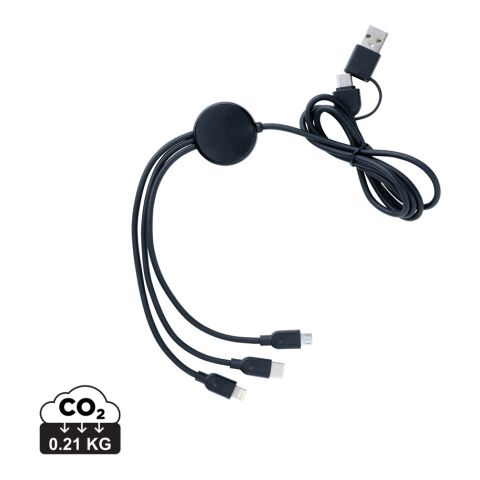 RCS recycled TPE and recycled plastic 6-in-1 cable black | No Branding | not available | not available