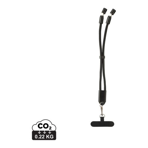 LoopAmp RCS RPET adjustable phone wrist strap 60W cable black | No Branding | not available | not available