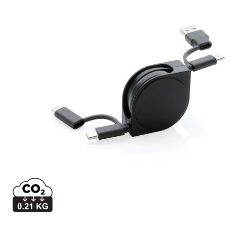 RCS standard recycled plastic and TPE 6 in 1 cable black | No Branding | not available | not available
