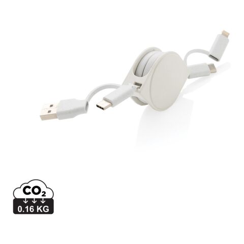 RCS standard recycled plastic and TPE 6 in 1 cable white | No Branding | not available | not available