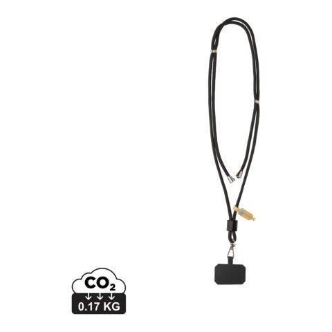 CarryLoop RCS recycled PET adjustable phone holder lanyard black | No Branding | not available | not available