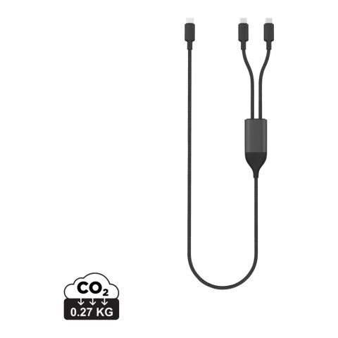 Terra 100W RCS Dual USB C output cable black-grey