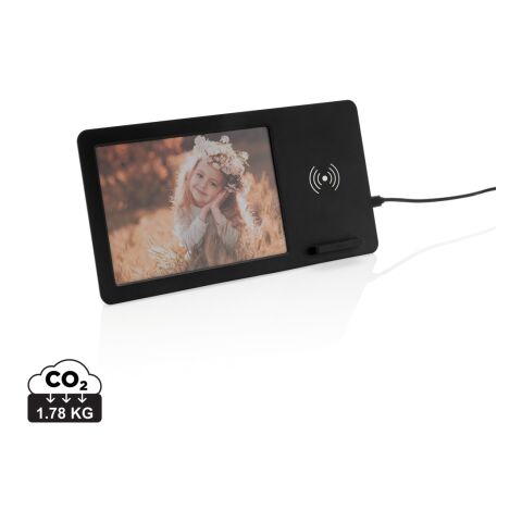 5W Wireless charger and photo frame black | No Branding | not available | not available
