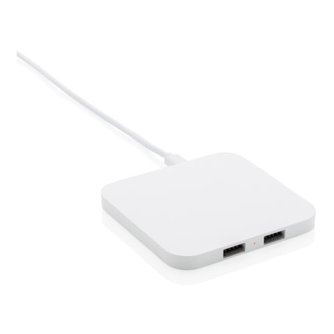 10W Wireless Charger with USB Ports white | No Branding | not available | not available