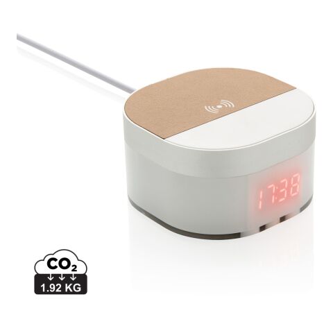 Aria 5W Wireless Charging Digital Clock White | No Branding | not available | not available