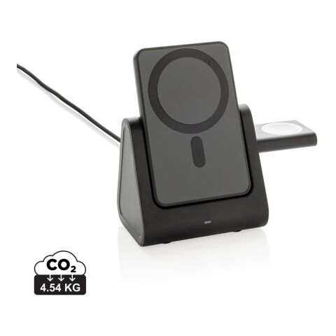 Powerbase RCS recycled plastic 3 in 1 charger with powerbank black | No Branding | not available | not available