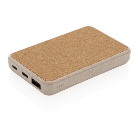 Cork and Wheat 5.000 mAh pocket powerbank brown | No Branding | not available | not available
